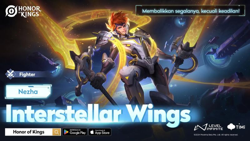 Nezha Hadir dengan Skin Futuristik "Interstellar Wings" di Honor of Kings