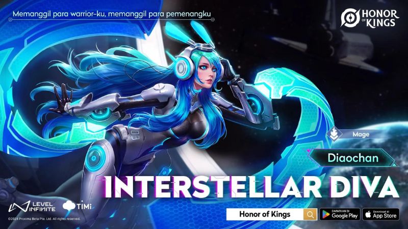 Diao Chan Memukau dengan Skin “Interstellar Diva” di Honor of Kings