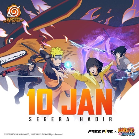 Tinggal Menghitung Hari, Kolaborasi Epik Free Fire x NARUTO SHIPPUDEN Segera Dimulai!