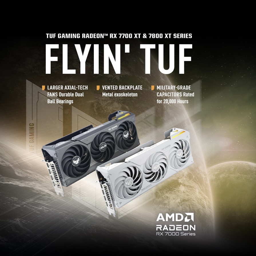 ASUS Umumkan Kartu Grafis TUF Gaming AMD Radeon RX 7800 XT dan Radeon RX 7700 XT