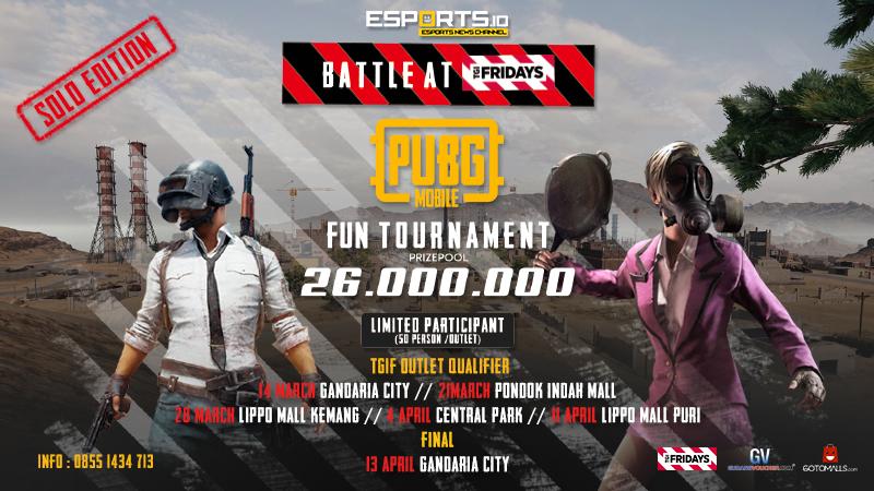Turnamen PUBG Mobile  Solo Edition "Battle at Fridays"
