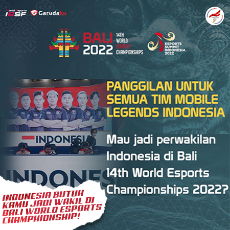 Indonesia Cari Pemain MLBB di IESF Bali 14th WEC, Ini Cara Ikutan!