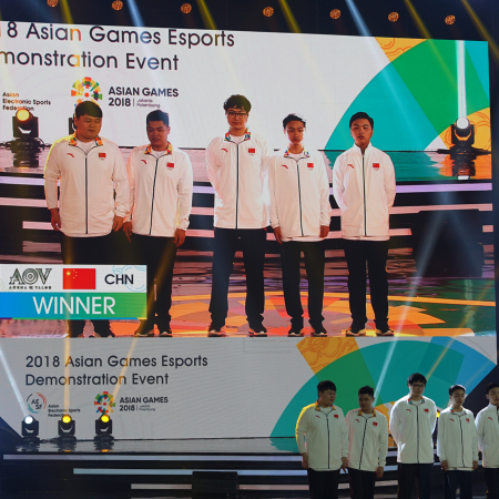China Raih Emas Pertama Eksibisi eSports AG 2018 Cabang AOV