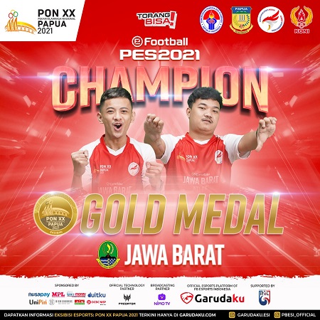 Comeback, Jawa Barat Rebut Medali Emas eFootball PES PON Papua 2021