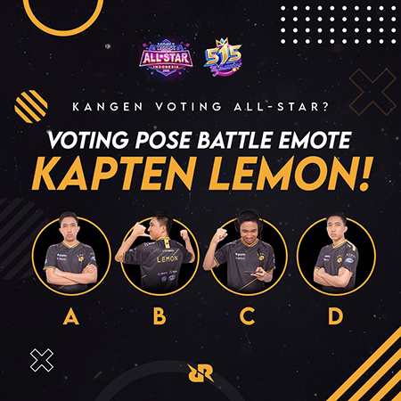 Raih Voting Tertinggi, Moonton Buatkan RRQ Lemon Battle Emote!