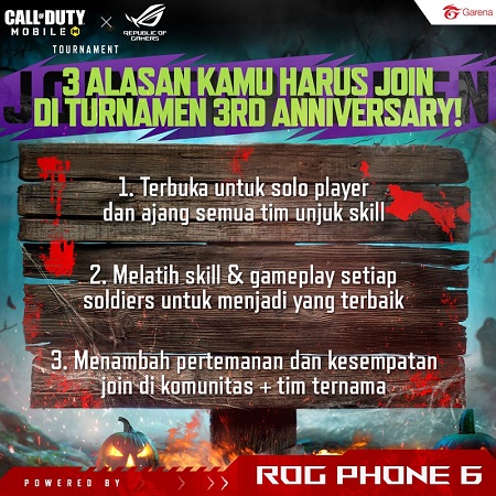 Rayakan Anniversary ke-3, CODM x ROG Phone 6 Hadirkan Turnamen