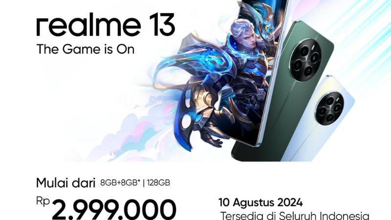 realme 13: Smartphone Gaming Bintang Lima dengan Kamera Premium Kini Tersedia di Seluruh Indonesia