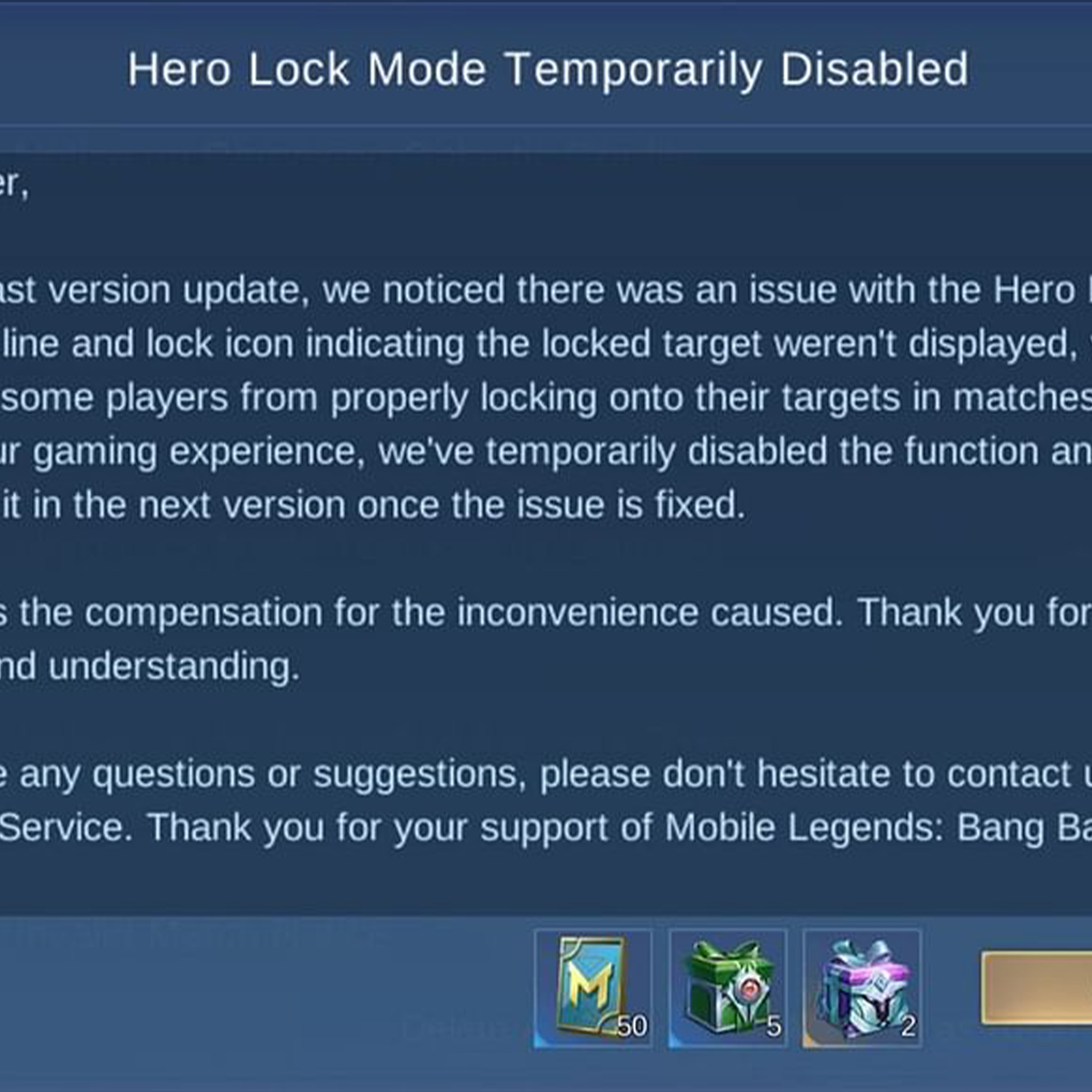 Alami Bug, Hero Lock di Mobile Legends Dihapus Sementara!