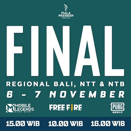 Daftar Jawara Final Regional Bali, NTB & NTT Piala Presiden Esports 2021