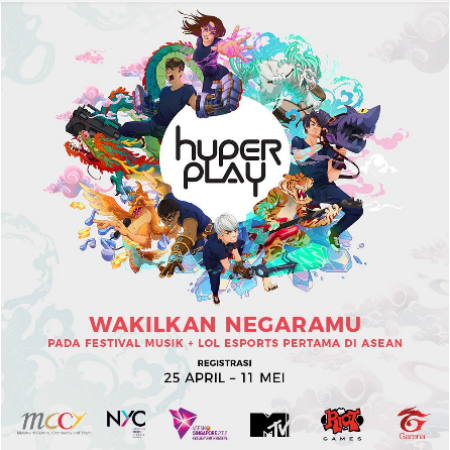 Cari Wakil Indonesia di Hyperplay, Festival Musik & LOL Pertama ASEAN!
