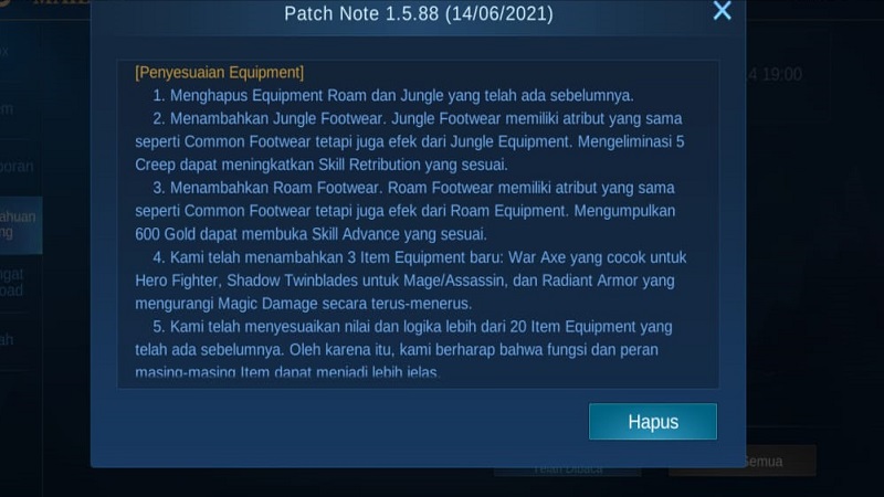 Ranking Item Roam Terbaik di Patch Baru Mobile Legends