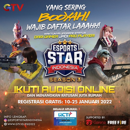 Gamer Free Fire! Ini Cara Daftar Esports Star Indonesia Season 3!