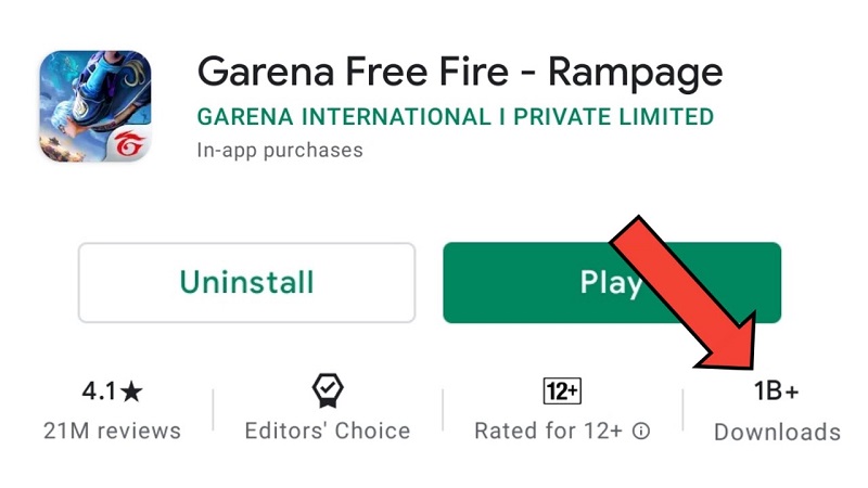 Garena Free Fire: 1 миллиард загрузок.